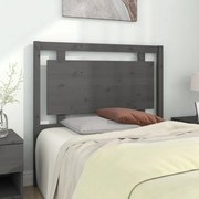 vidaXL Tăblie de pat, gri, 105,5x4x100 cm, lemn masiv de pin