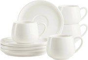 Mäser Set of espresso cups with saucers, 4 pcs TAYA – 110 ml