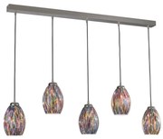 Lustra moderna cu 5 pendule din sticla Murrina 10009