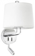 Aplica perete cu reader LED moderna design elegant MONTREAL crom/alb