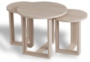 Masă pliantă Mira Oak, 3 buc