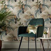 Tapet Le Toucan, Emerald Green Luxury Bird, 1838 Wallcoverings, 5.3mp / rola