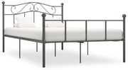 vidaXL Cadru de pat, gri, 160 x 200 cm, metal