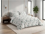 Lenjerie de pat policoton LEAFBIRD POLY alb-verde Dimensiune lenjerie de pat: 70 x 90 cm | 140 x 220 cm