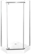 Cabină de duș pătrată Glasgow cu ușă batantă