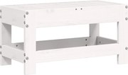 vidaXL Taburet de grădină, alb, 62x30x32 cm, lemn masiv de pin