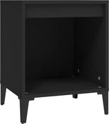 vidaXL Noptiere, negru, 40x35x50 cm