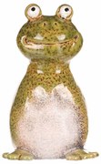Decor de grădină pentru gard Broască, 8 x 8 x 14cm , ceramică