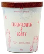 Lumânare Arome în sticlă cu capac metalic 255gElderflower & Honey