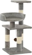 vidaXL Ansamblu pentru pisici, stâlpi din funie de sisal, 65 cm, gri