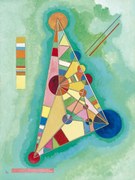 Reproducere Colorful in the triangle, Wassily Kandinsky