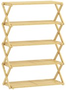 HOMCOM Suport pentru Încălțăminte din Bambus cu 5 Nivele, Fără Asamblare - Natural | Aosom Romania