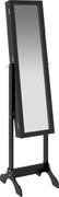 vidaXL Oglindă de sine stătătoare, negru, 34x37x146 cm