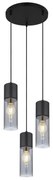 Lustra cu 3 pendule design modern ANNIKA negru