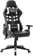 vidaXL Scaun de jocuri, negru și alb, piele artificială