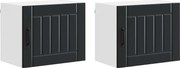 vidaXL Dulap de bucătărie 2 pcs Negru 50 x 31 x 40 cm Lemn compozit