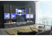 Mobilier living Octavia II (Alb + Gri lucios). 1058183