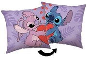 Pernă pentru copii din polar/fleece 40x40 cm Lilo and Stitch "Kiss" – Jerry Fabrics