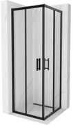 Mexen Rio cabină de duș pătrată 70 x 70 cm, transparentă, neagră - 860-070-070-70-00
