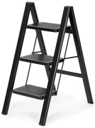 Scară pliabilă din oțel 4Home Steel, 3 trepte,negru