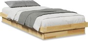 vidaXL Cadru pat fără saltea 100x200 cm lemn masiv de stejar
