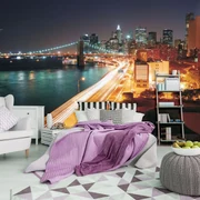 Fototapet - New York City Urban Brooklyn Bridge (254x184 cm)