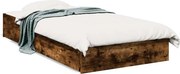 vidaXL Cadru de pat cu sertare stejar fumuriu 90x190 cm lemn prelucrat