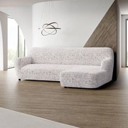 Huse bielastice VITTORIA smântânii canapea cu otoman dreapta (l. 170 - 300 cm)