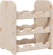 vidaXL Suport de vinuri, 33x25x37 cm, lemn masiv de pin