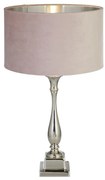 Veioza/Lampa de masa design lux elegant Belle crom/roz