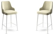 Set de scaune de bar Enox Cream and White, 2 buc., 2 buc.