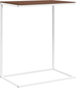 vidaXL Masă laterală, alb, 55x35x66 cm, lemn compozit