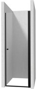 Usa sticla dus batanta 70x200 cm profil negru Deante Kerria Plus 2 700x2000 mm, Negru mat