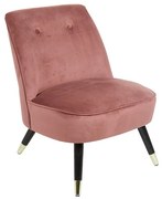 Fotoliu design clasic cu tapiterie din catifea Lena, coral 52584 SAP