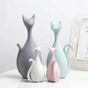 Set decoratiune pisici, familie din 4 membri