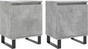 vidaXL Noptiere, 2 buc., gri beton, 40x30x50 cm, lemn compozit