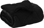 vidaXL Pilotă de vară Negru 140 x 200 cm Microfibră și fleece Teddy