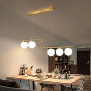 Lustra led Lor Abajur sticla 5 X G9, Gold