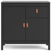 Comodă neagră joasă 82x80 cm Madrid – Tvilum