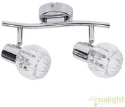 Lustra aplicata design modern finisaj cromat 2 spoturi Lauren 6092 RX