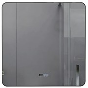 Oglinda baie, Multifuncțională, Iluminare LED 3 culori, Ceas încorporat, Sistem Dezaburire, 90x90 cm