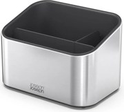 Suport pentru accesorii de spălat argintiu lucios din metal Surface – Joseph Joseph