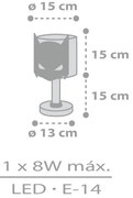 Dalber DARK HERO 61801N - Lampă LED pentru copii, 1xG4/4W/230V, alb/negru