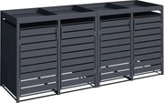 Dulap exterior STILISTA pentru 4 pubele, cu acoperiș pentru