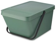 Cos depozitare sau reciclare Brabantia Sort&Go 1006309, 20 L, 22,5x45x28 cm, Stivuibil, Plastic, Verde închis