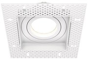Spot incastrabil directionabil design tehnic Atom alb 13x13cm