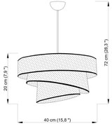 Pendul pe cablu COUPER 1xE27/60W/230V gri/crom lucios