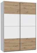 Dulap pentru haine KARO 150x210 cm alb/stejar artisan