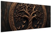 Tablou – Arborele vieții din lemn (120x50 cm)
