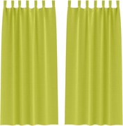 vidaXL Perdele Opaque cu Inel 2 pcs Verde 225 x 140 cm Poliester